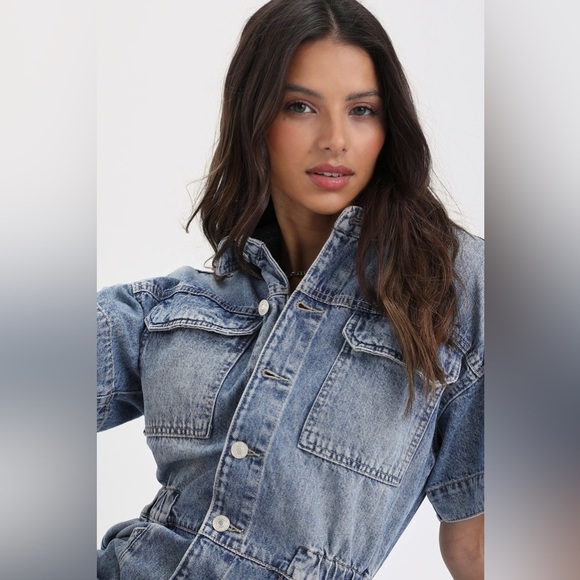 Free people Marci Cuffed Shortall romper - Picture 7 of 10